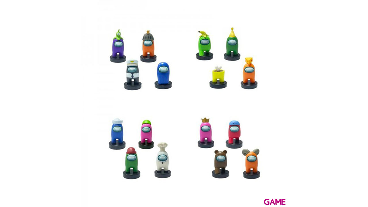 Pack Figuras Among Us: 4 Figuras con Sello Crewmates-1