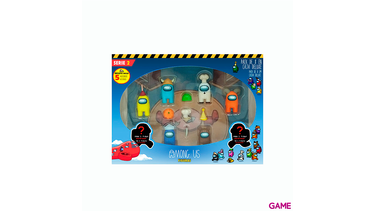 Pack Figuras Among Us: 8 Figuras Crewmates en Caja Deluxe-0