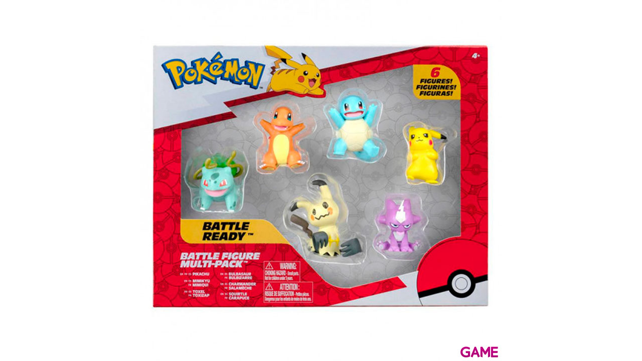 Pack Figuras Pokémon: 6 Figuras battle ready-0