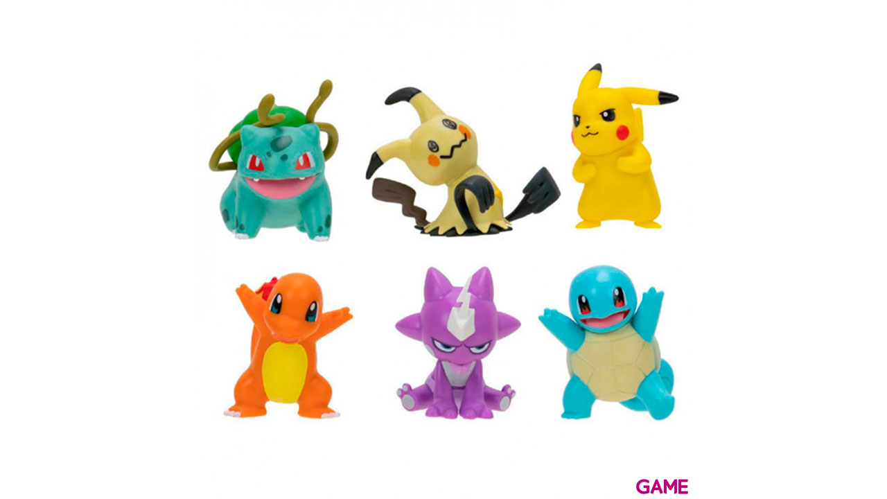 Pack Figuras Pokémon: 6 Figuras battle ready-1