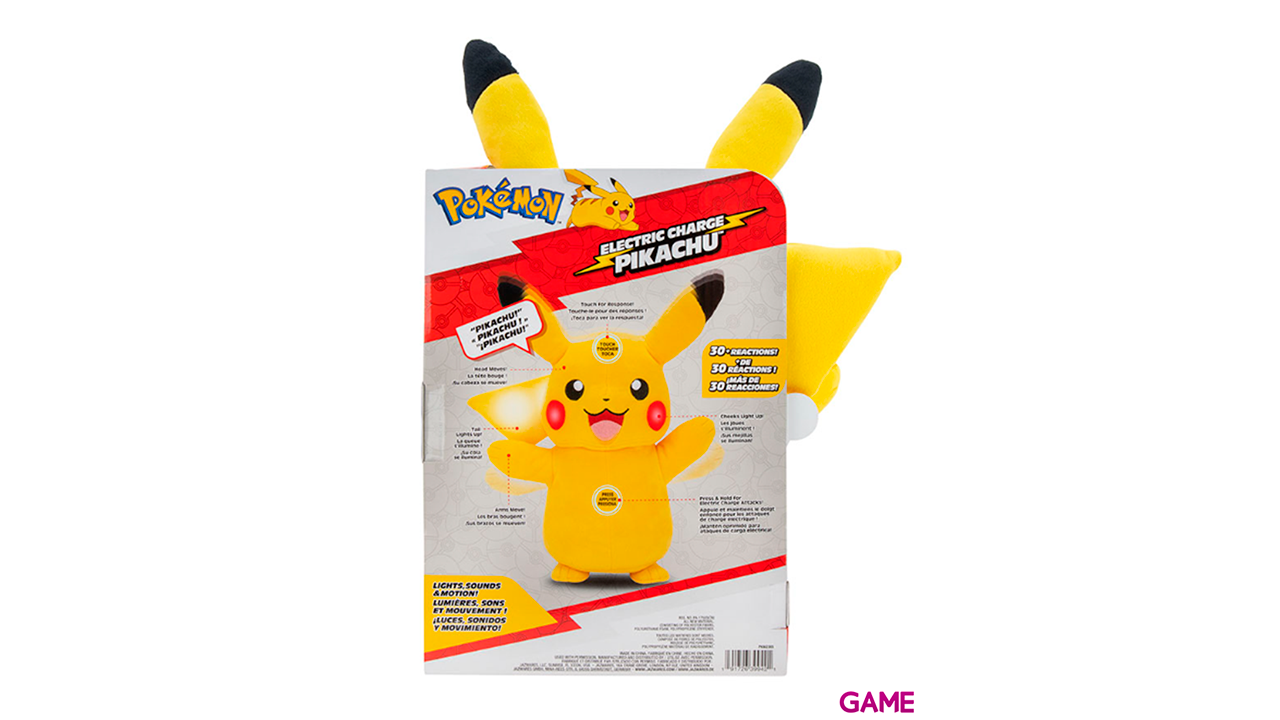 Peluche Pokémon: Pikachu Electrónico-3