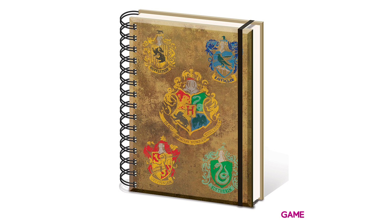 Cuaderno Harry Potter A5: Howarts Crest & Four Houses-0