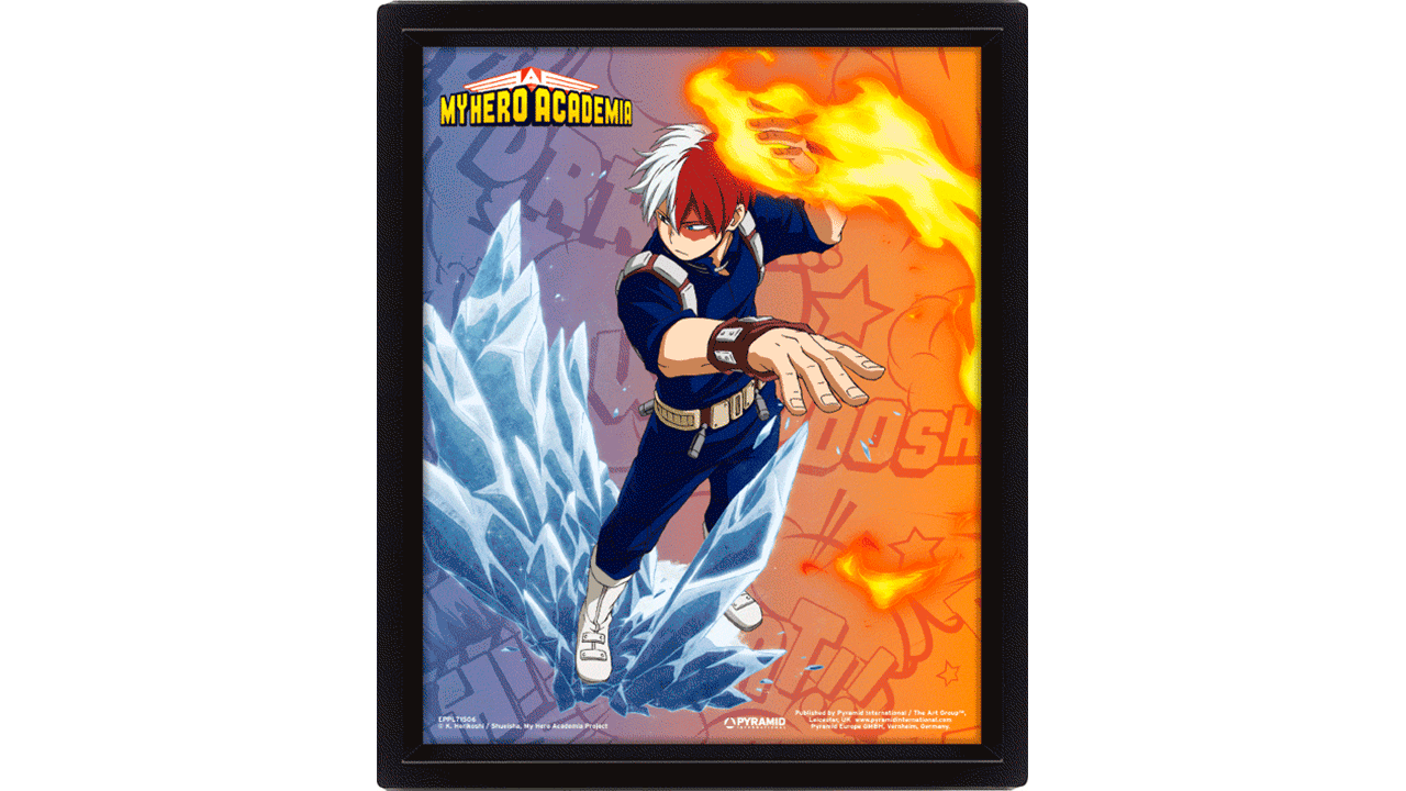 Cuadro 3D My Hero Academia: Shoto Todoroki-0