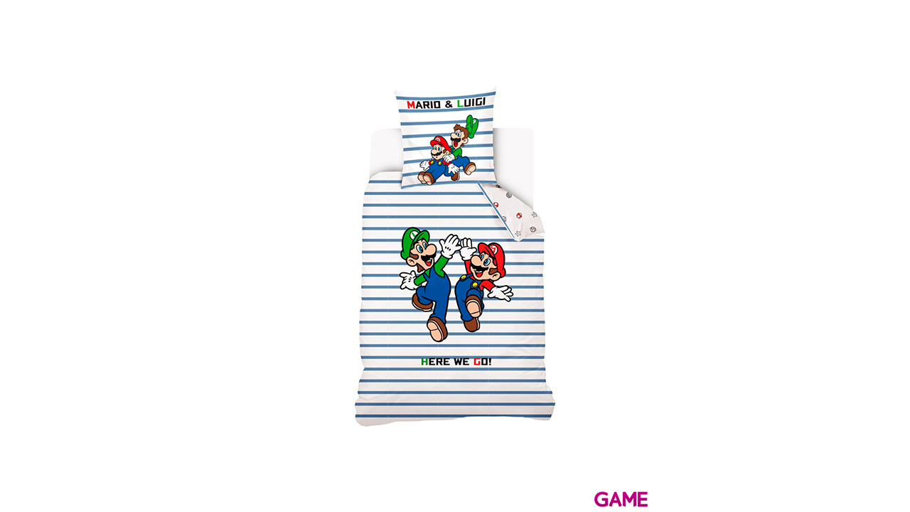 Funda Nórdica Premium Mario y Luigi Super Mario cama 90 algodon-0
