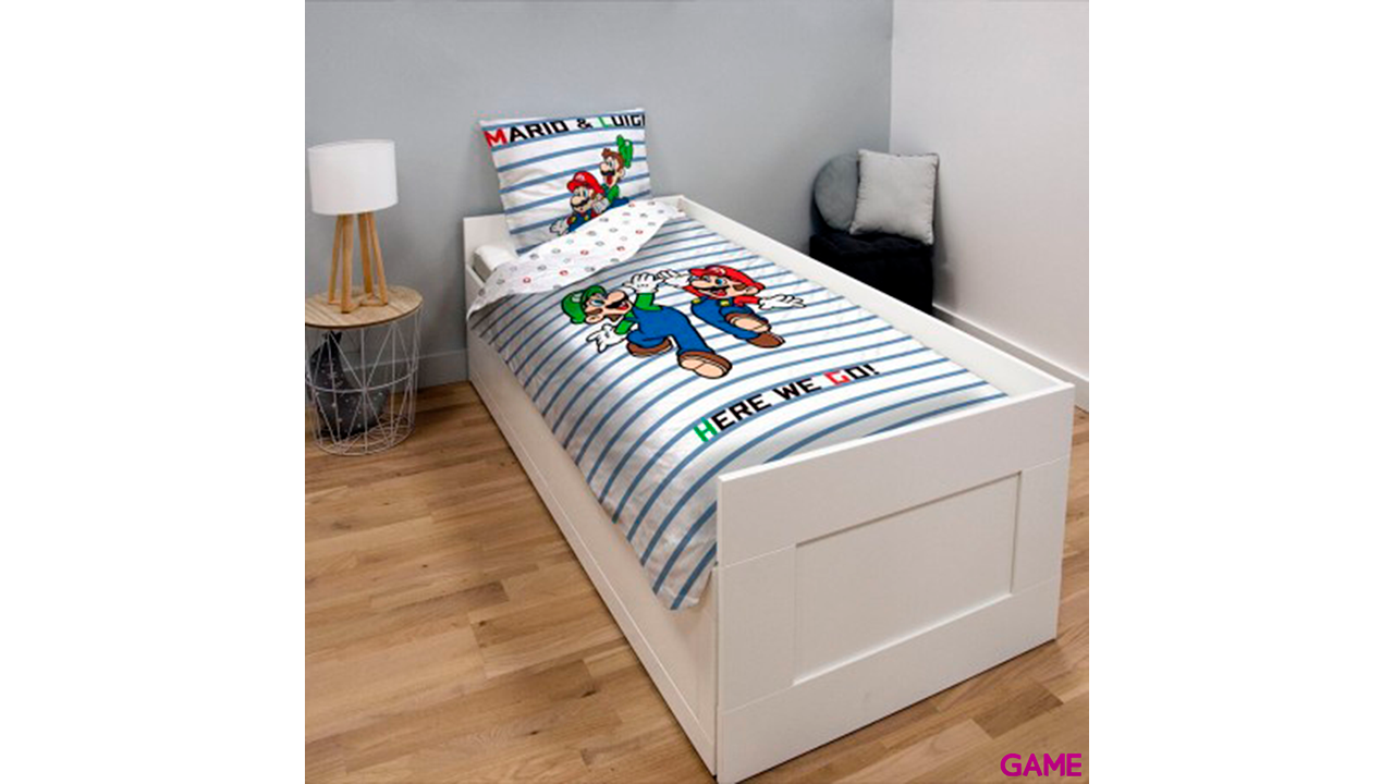Funda Nórdica Premium Mario y Luigi Super Mario cama 90 algodon-1