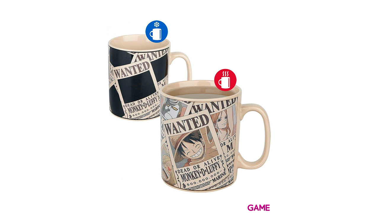 Taza One Piece 460ml : Wanted-0