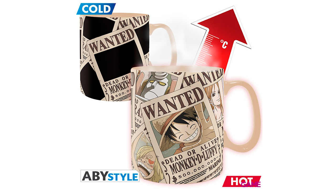 Taza One Piece 460ml : Wanted-1