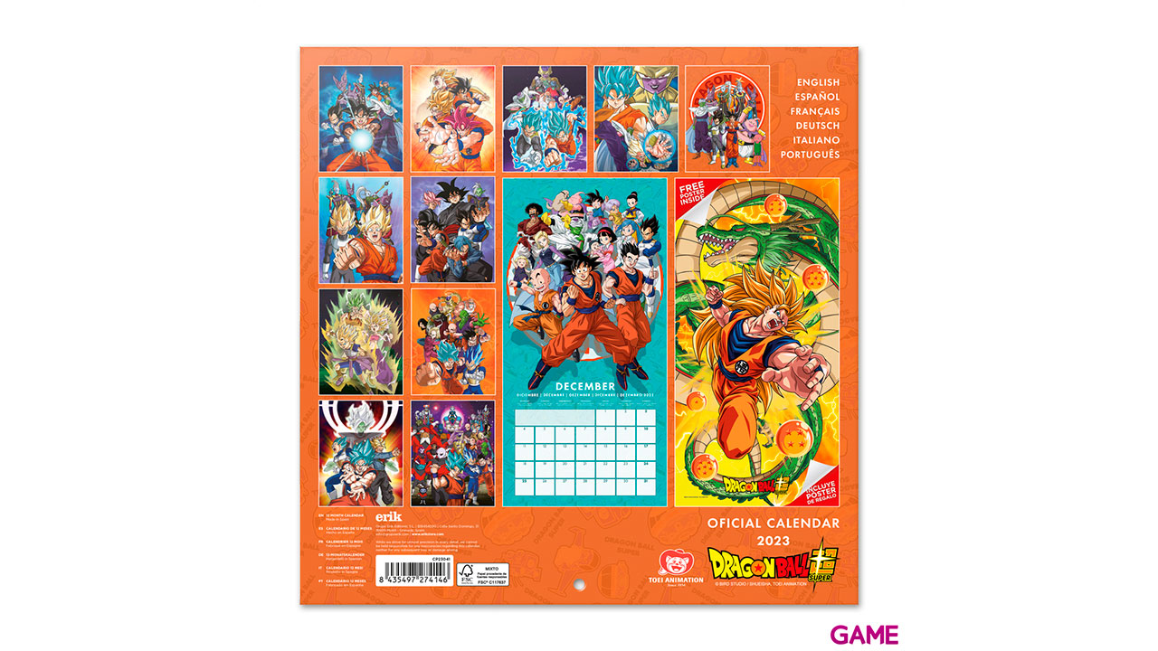 Calendario 2023 Dragon Ball 30x30cm-1