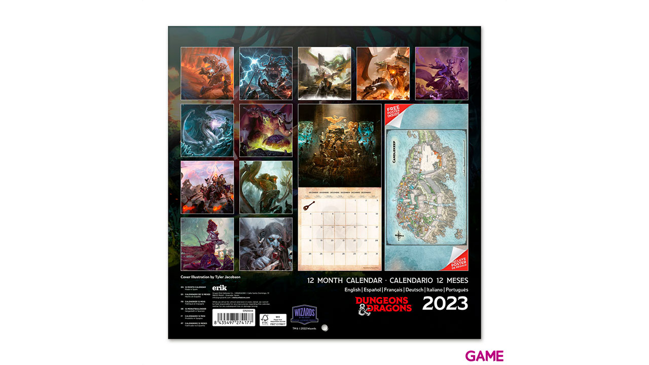 Calendario 2023 Dungeons & Dragons 30x30cm-1
