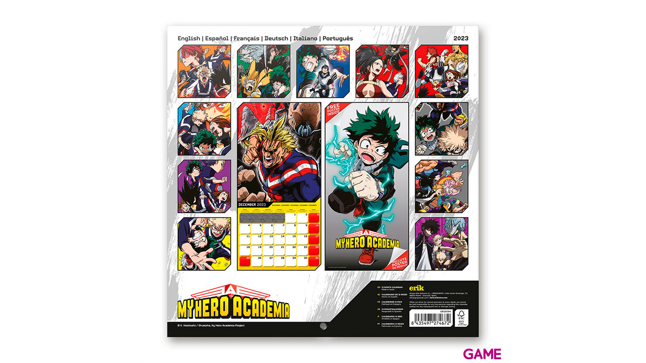 Calendario 2023 My hero Academia 30x30cm-1