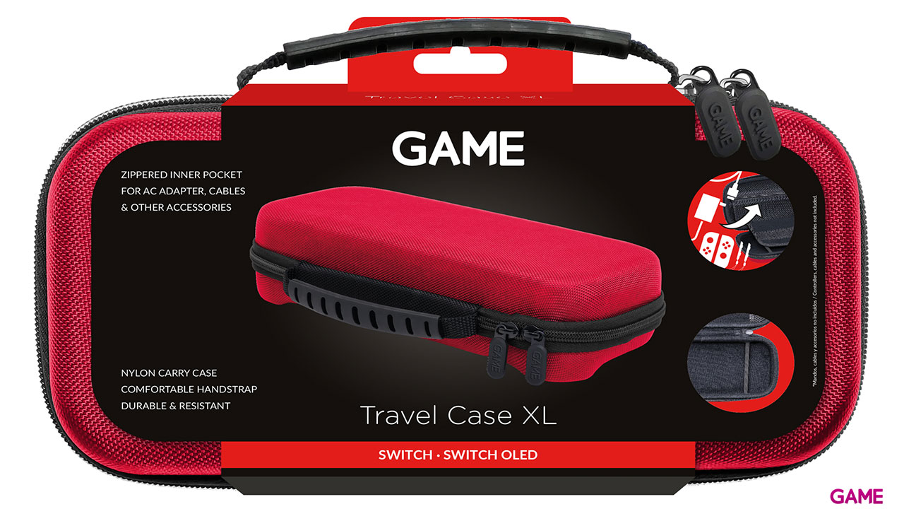 GAME GM168 Bolsa de transporte XL Roja para Nintendo Switch-0