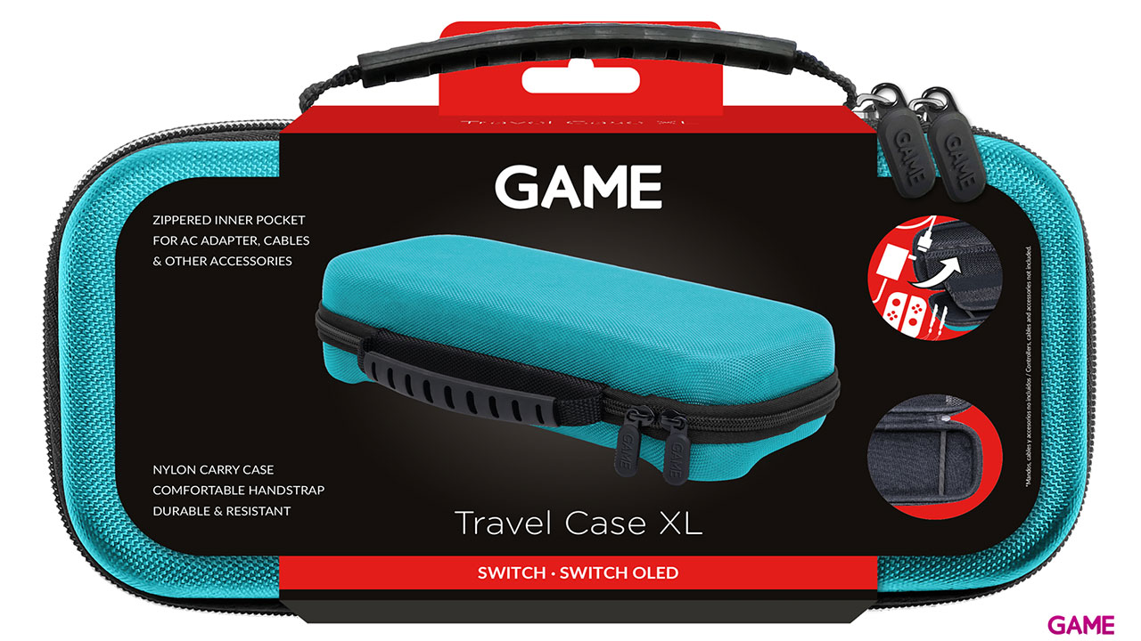 GAME GM175 Bolsa de transporte XL Azul para Nintendo Switch-0