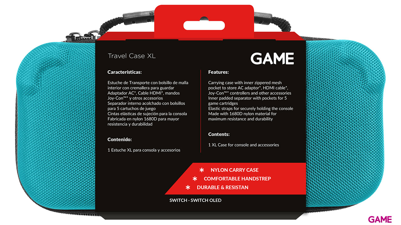 GAME GM175 Bolsa de transporte XL Azul para Nintendo Switch-1
