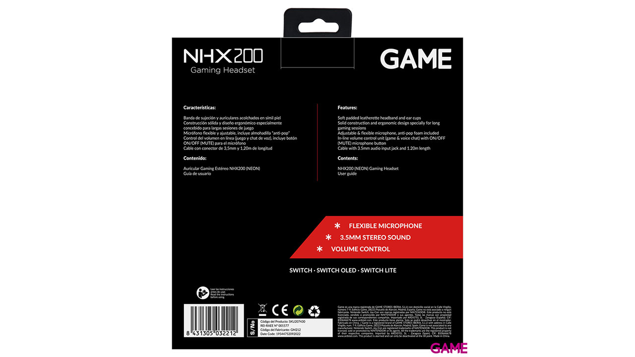 GAME NHX200 Neón Auriculares Gaming-1