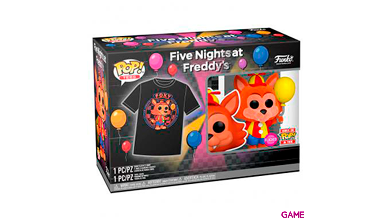 Set Camiseta y Figura POP Five Nights At Freddy´s Ballon Foxy S-1