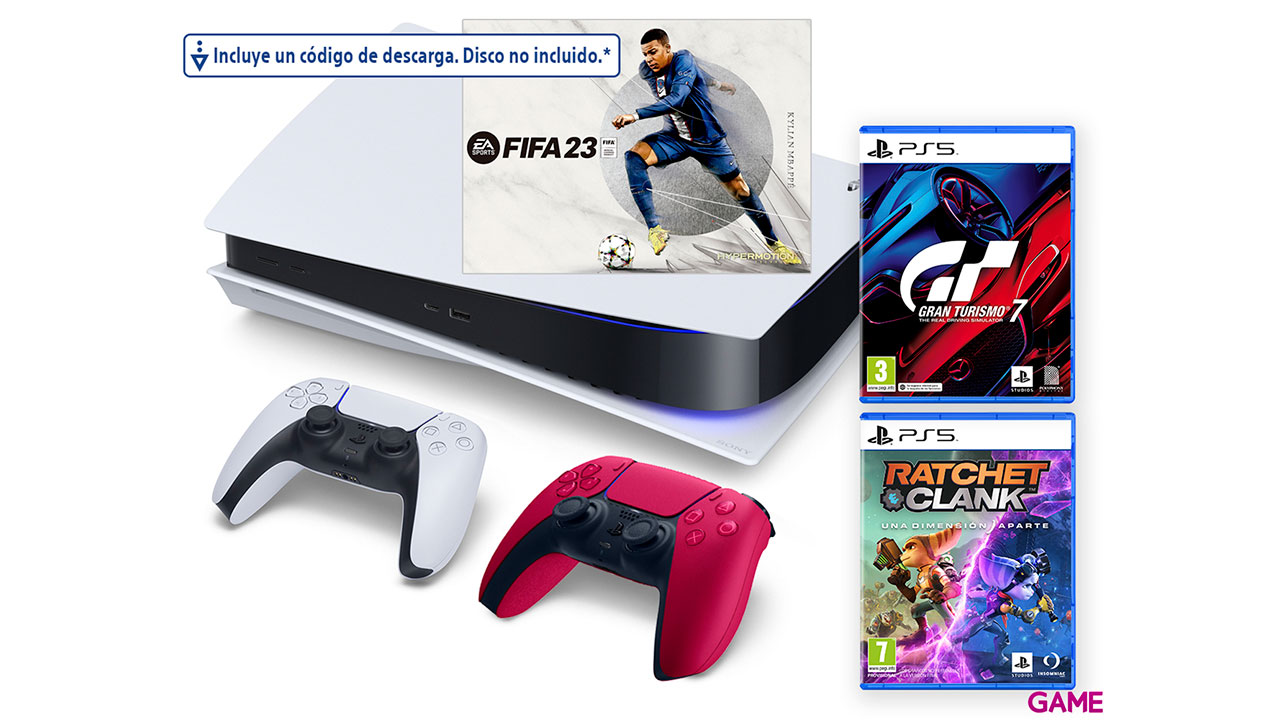 PS5 Stand FIFA 23+Ratchet+GT7+DualSense-0