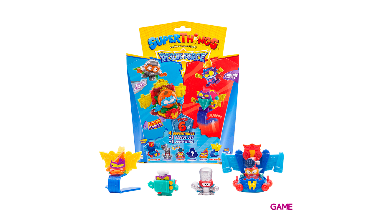 Pack 6 Sobres SuperThings Rescue Force: 4 Super Thons + 2 Kazoom Jets-2