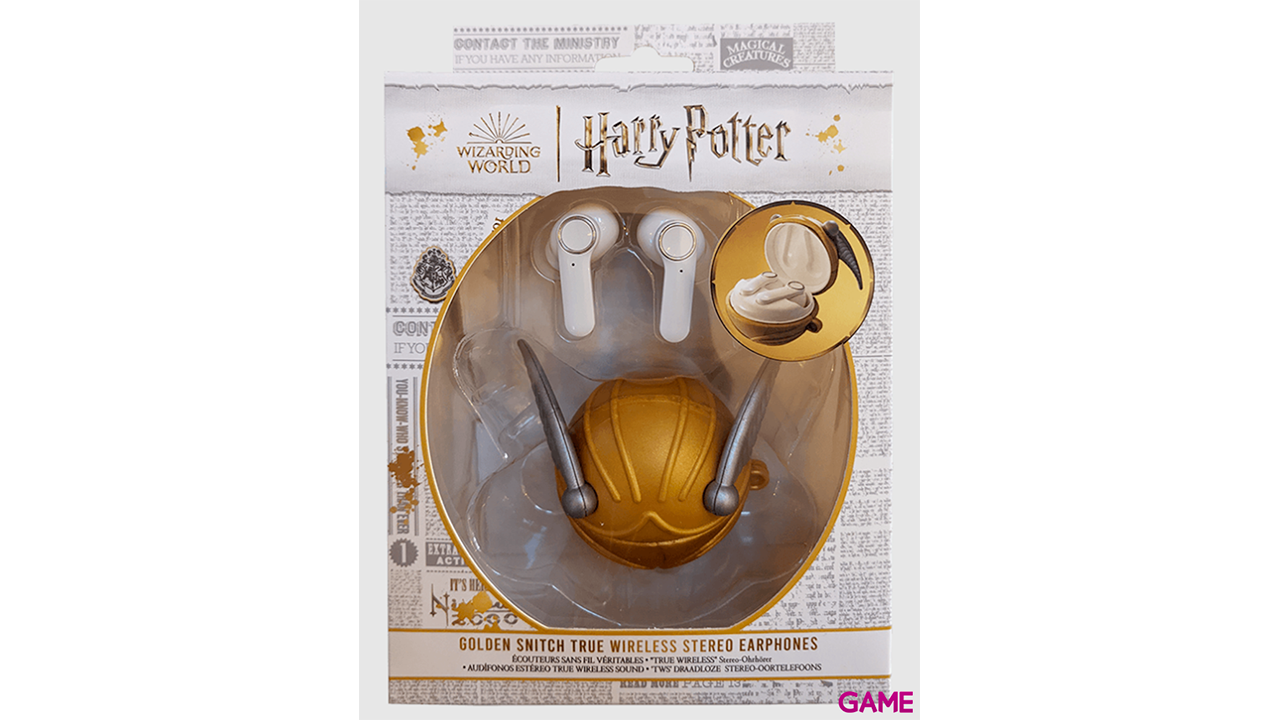 Auriculares Harry Potter TWS Earphones - Snitch Dorada-3