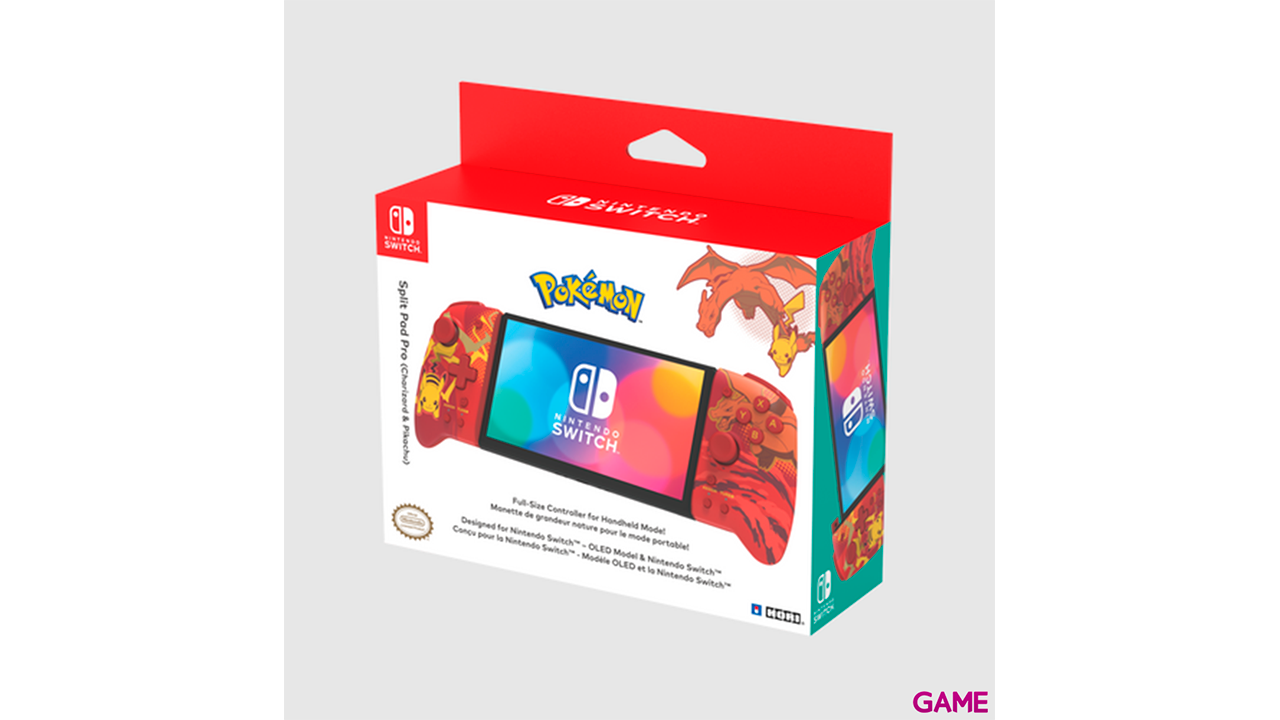 Controller Hori Split Pad Pro Pokémon Pikachu y Charizard -Licencia oficial--3