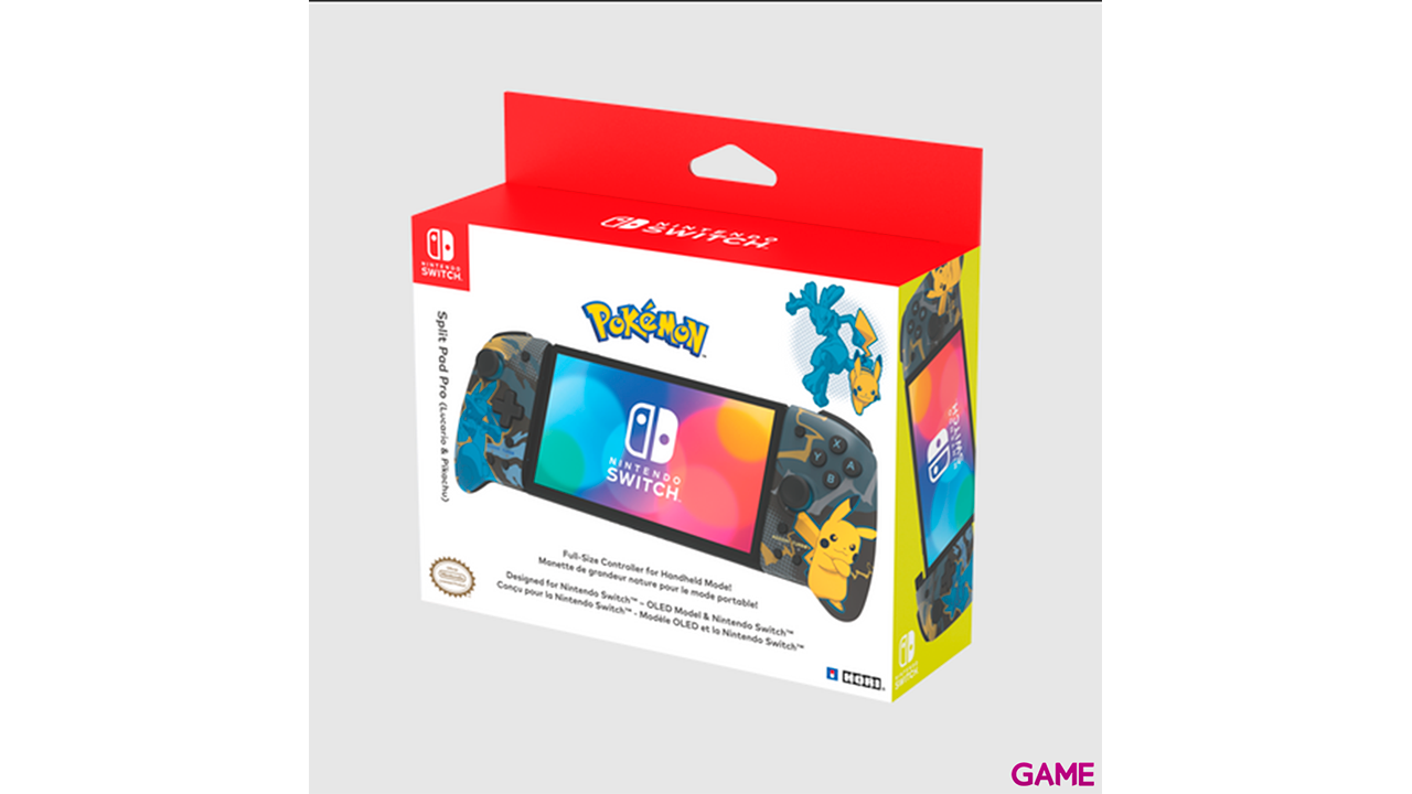 Controller Hori Split Pad Pro Pokémon Pikachu y Lucario -Licencia oficial--3