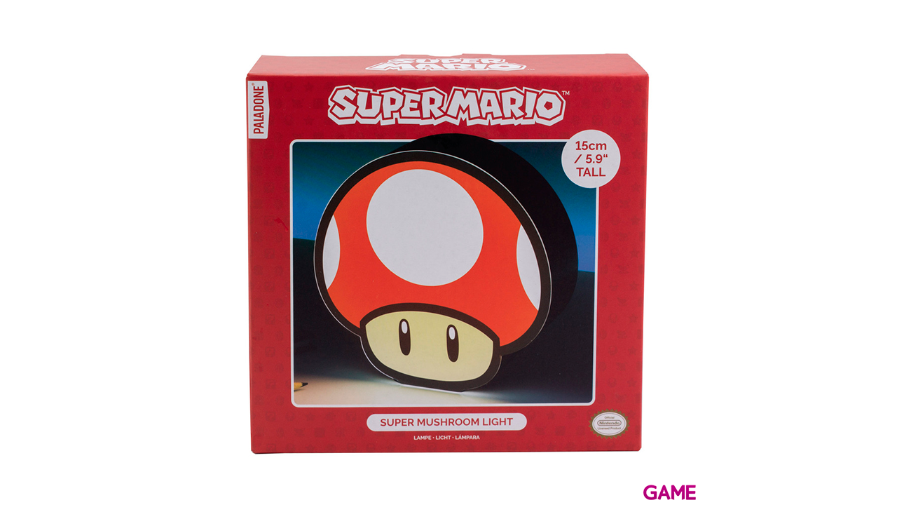 Lámpara Super Mario: Champiñón Rojo-1