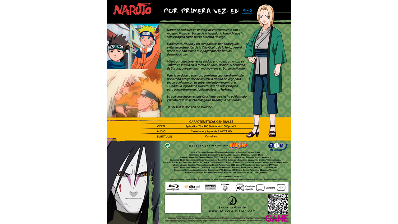 Naruto Bluray BOX 4 - Episodios 76 a 100-1