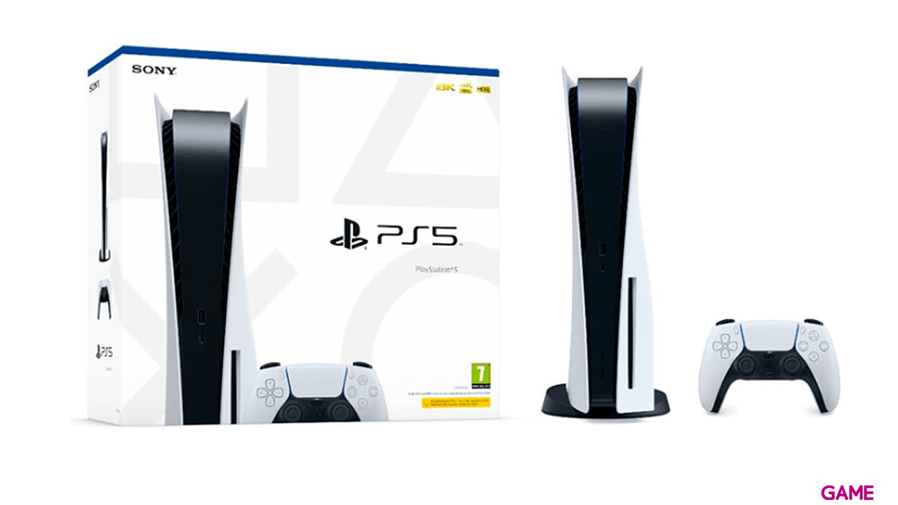 PlayStation 5 Stand + Mando Inalámbrico DualSense Blanco-3