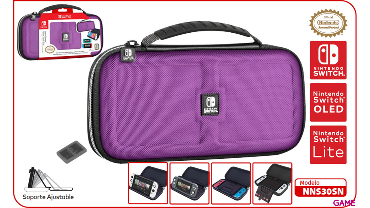 Game Traveller Deluxe Travel Case NNS30SN Lila -Licencia oficial--1