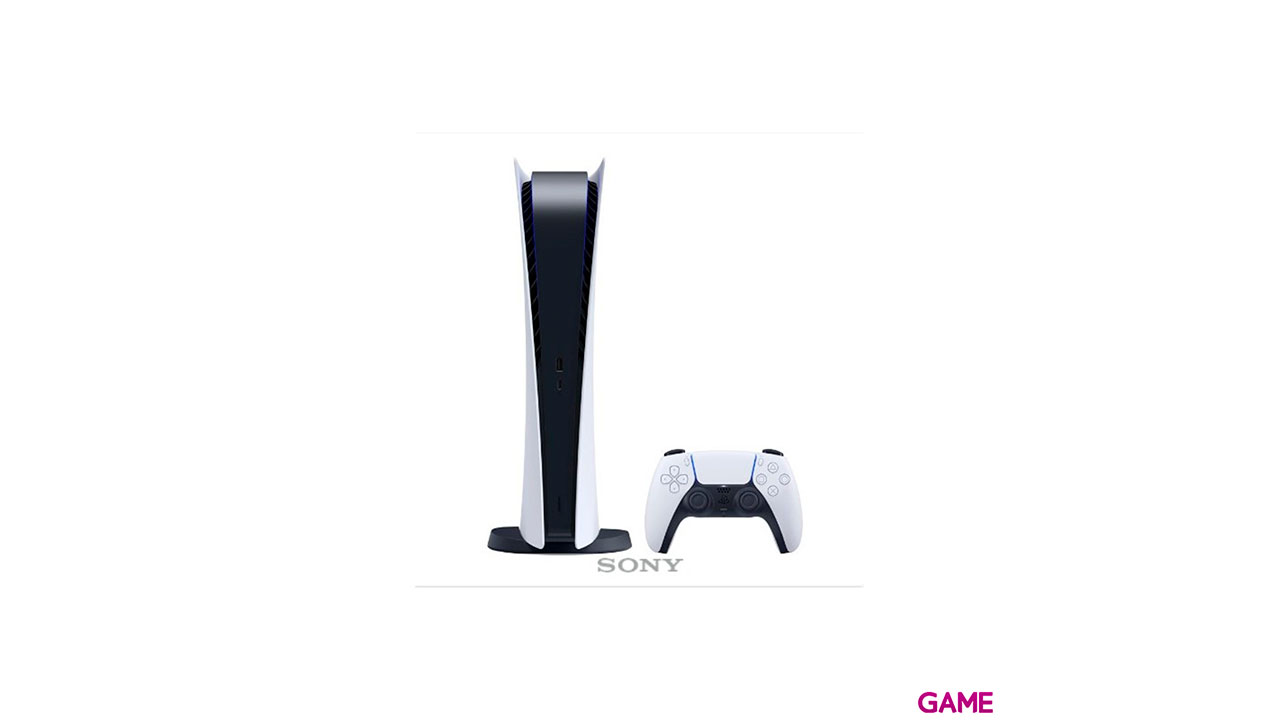PlayStation 5 Edición Digital + Mando Inalámbrico DualSense Blanco-1