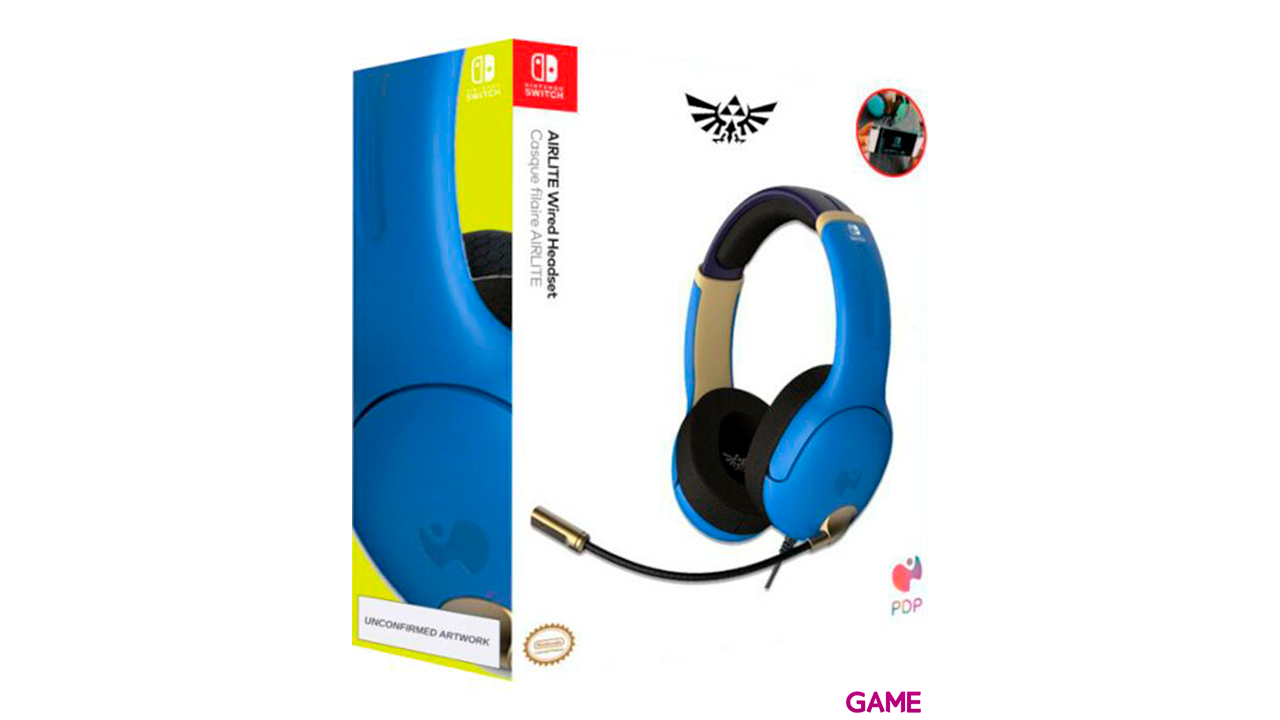 Auriculares PDP Airlite Zelda Hyrule Blue - Licencia oficial--1