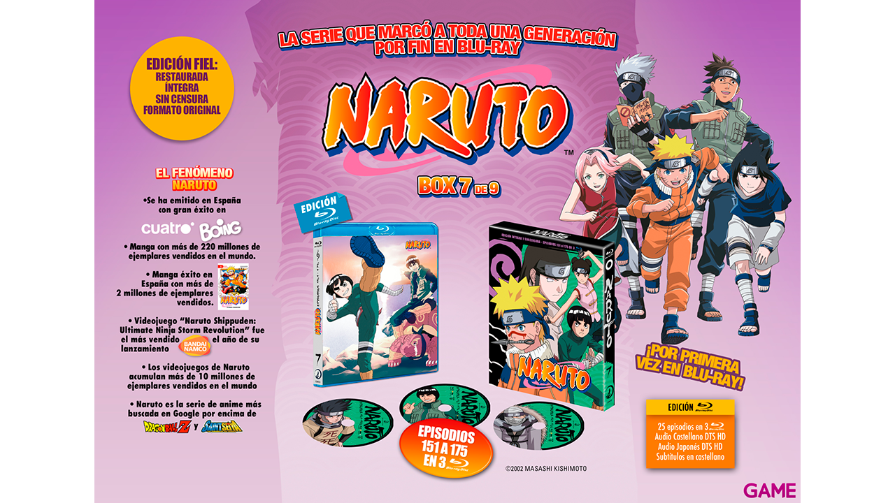 Naruto Bluray BOX 7 - Episodios 151 a 175-0