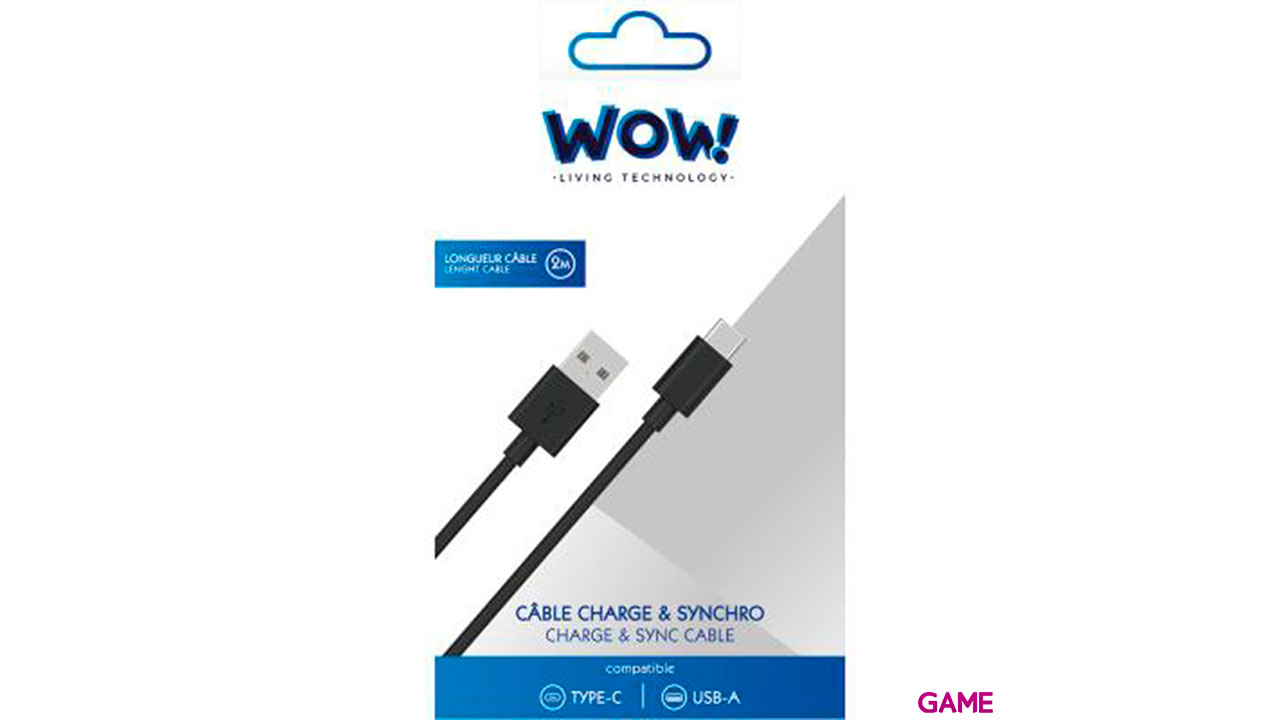 Cable Carga USBC 2m WOW-1