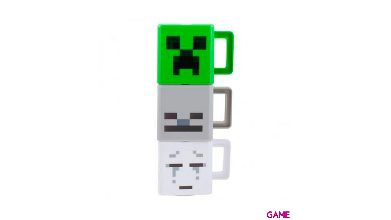 Set de Tazas Apilables Minecraft (3u.) Exclusivo GAME-1
