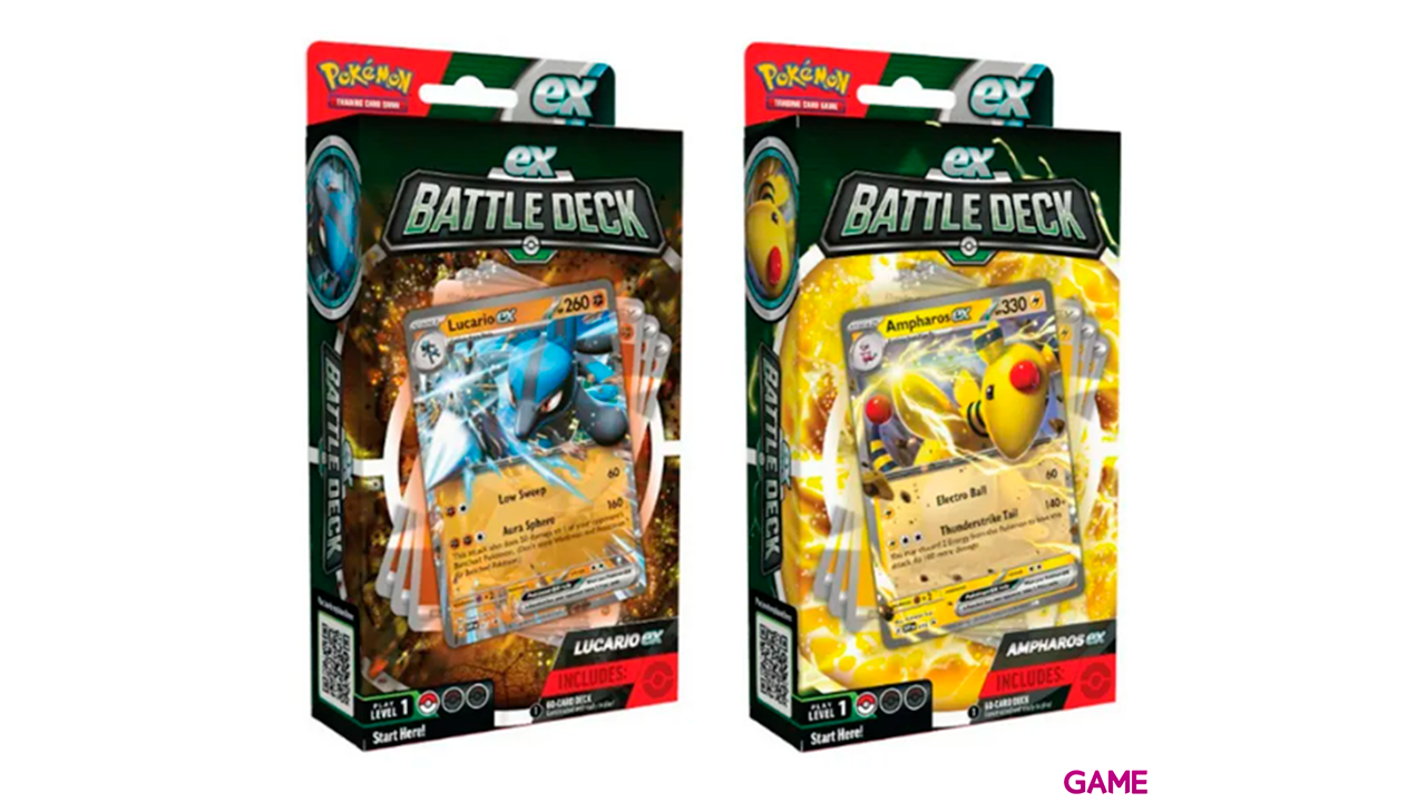 Caja Mazos de Batalla Ex Ampharos Lucario (Inglés)-2