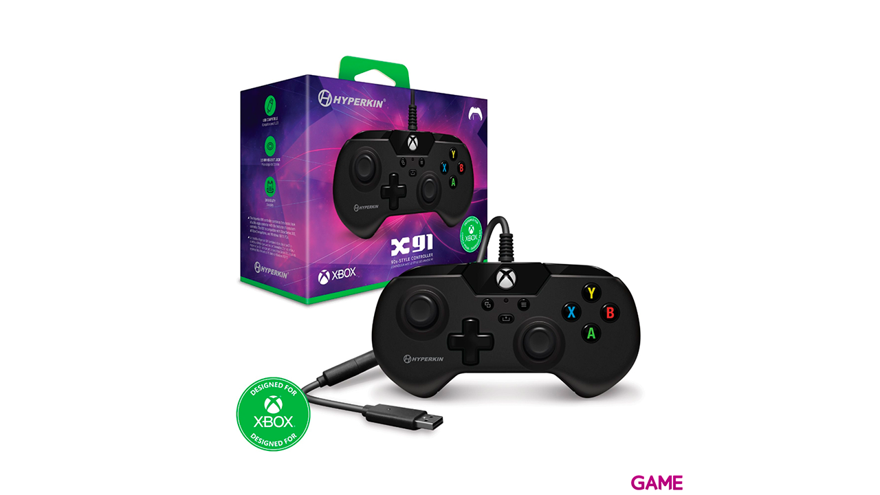 Controller con Cable Hyperkin X91 Negro -Licencia oficial--0