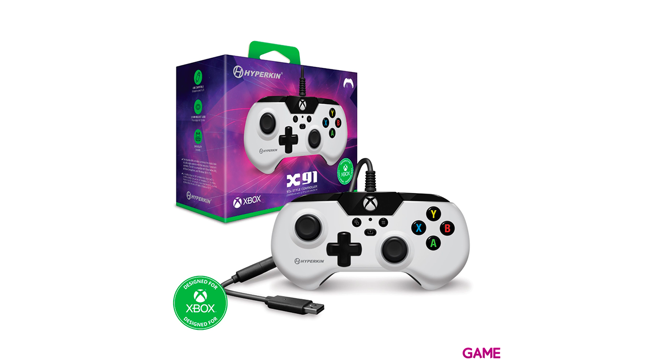 Controller con Cable Hyperkin X91 Blanco -Licencia oficial--0