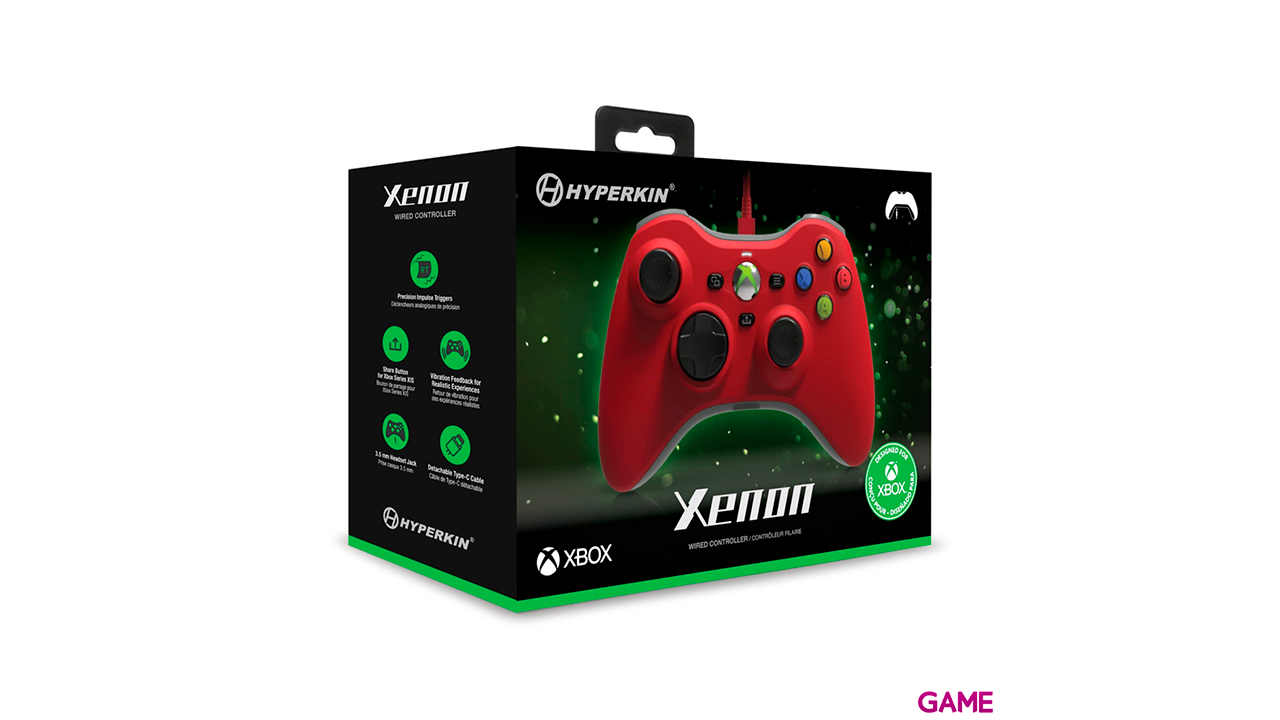 Controller con Cable Hyperkin Xenon Rojo -Licencia oficial--4