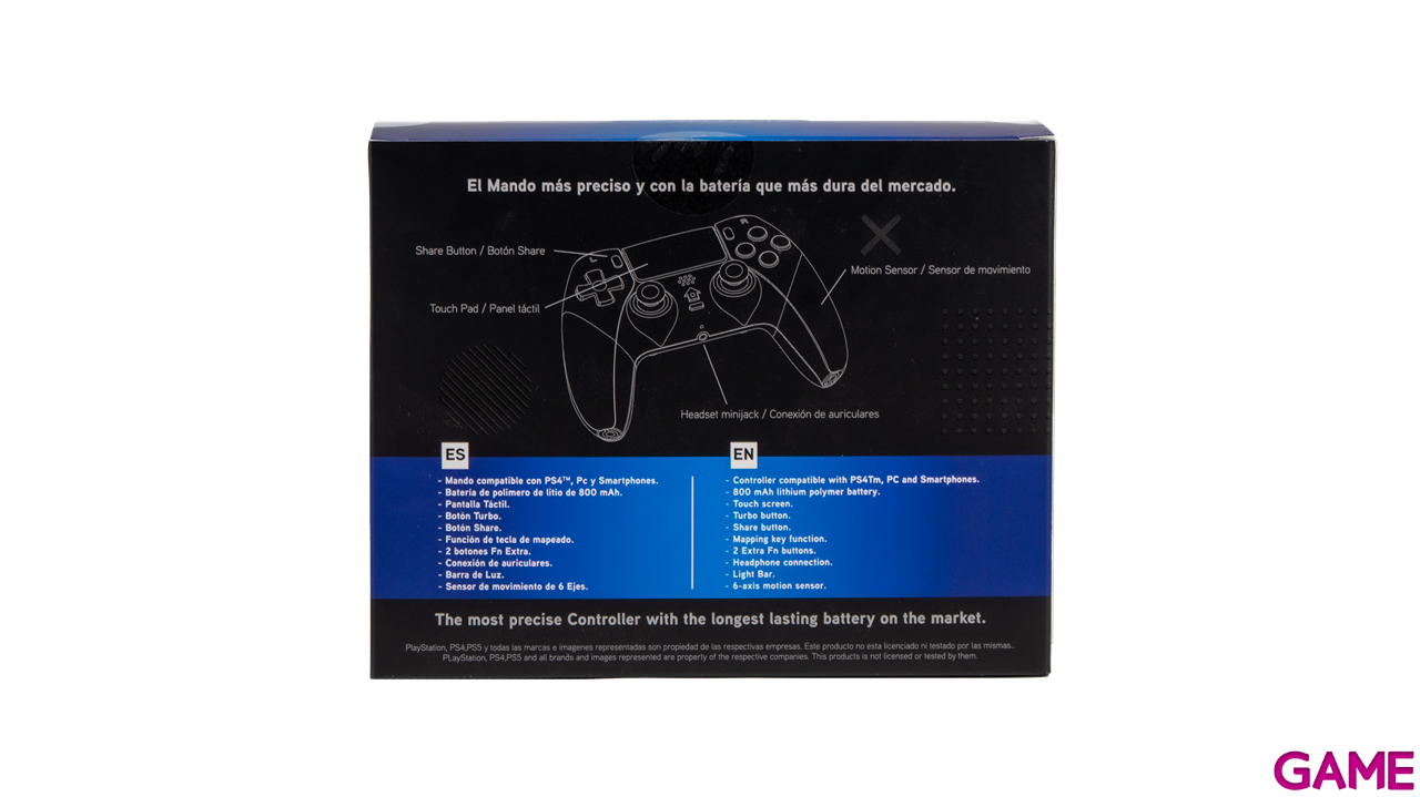 Spectrum Bluetooth Negro PC - PS4 - Movil - Controller. Playstation 4 ...