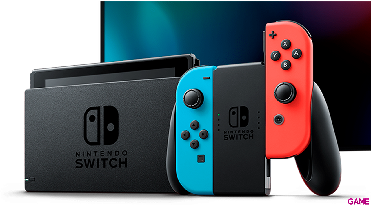 Nintendo Switch Azul Neon Rojo Neon + Los Pitufos Operación Vilhoja-0
