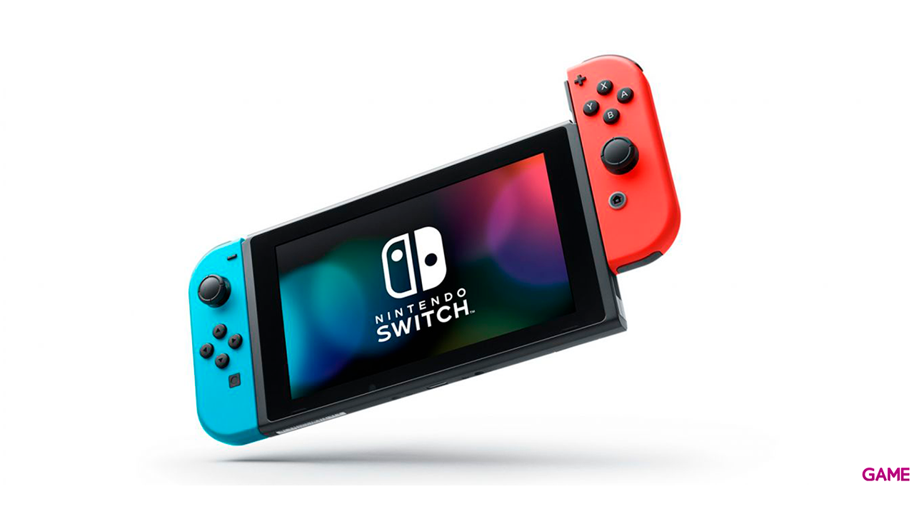 Nintendo Switch Azul Neon Rojo Neon + Los Pitufos Operación Vilhoja-1