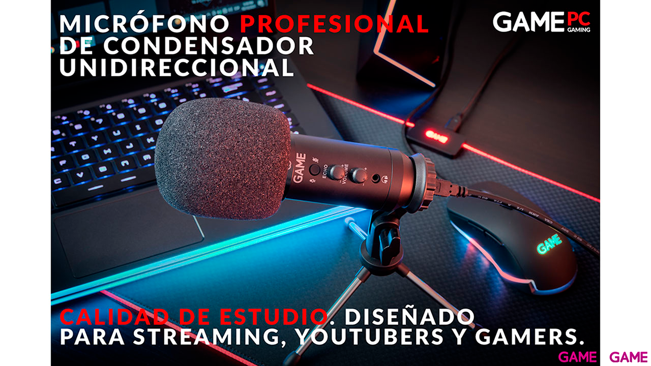 Webcam GAME WX300 + Micrófono GAME MIC 320-4