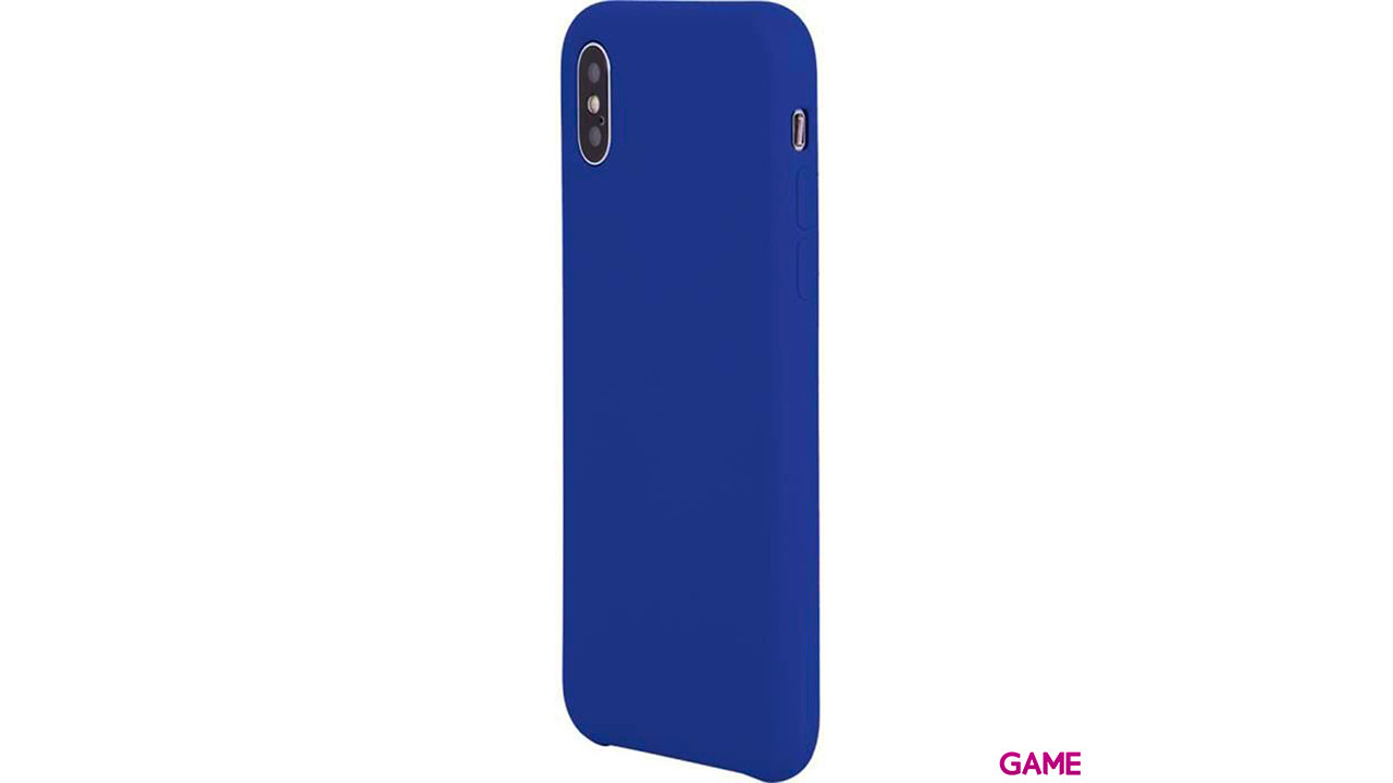 Carcasa rígida acabado suave en azul eléctrico para iPhone X/XS-2