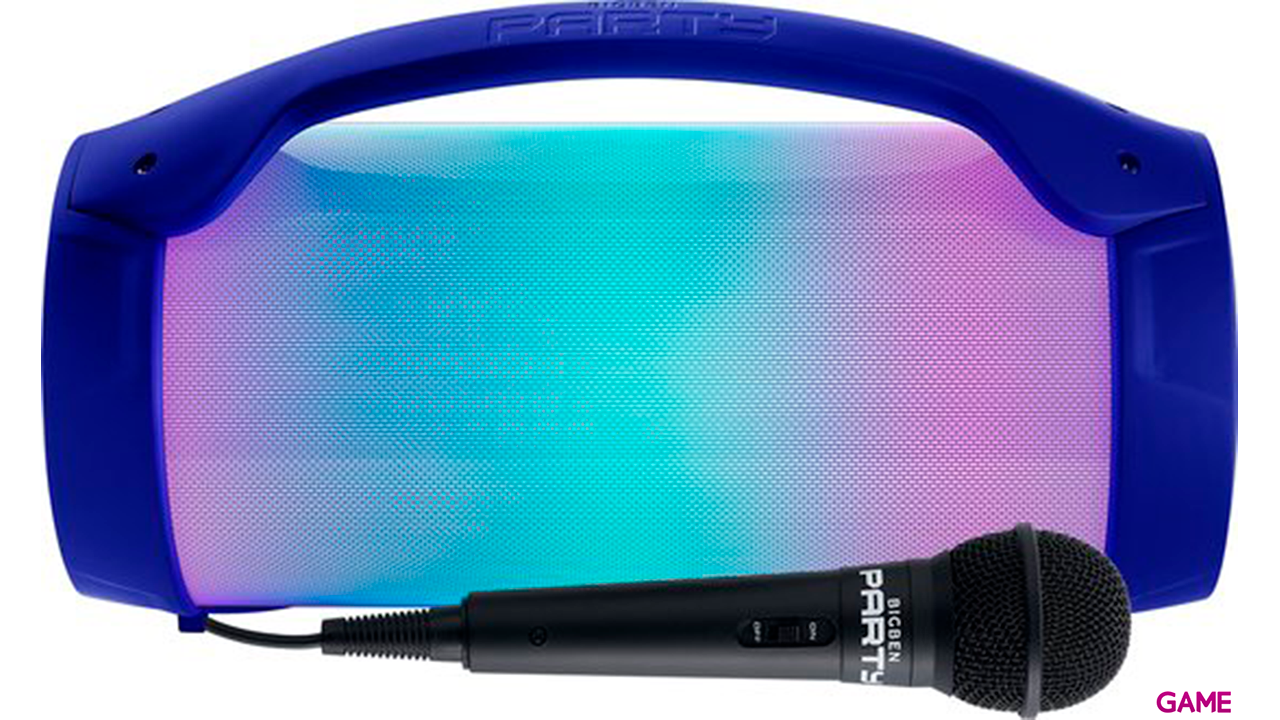 Altavoz Bluetooth con microfono Party Azul con USB AUX y SD-1