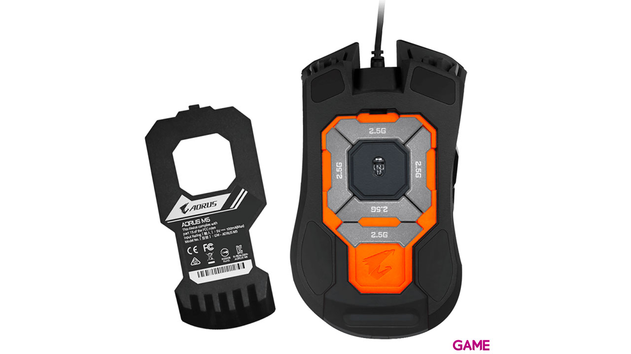 Gigabyte Aorus M5 USB A Óptico 16000 DPI - Raton Gaming-5