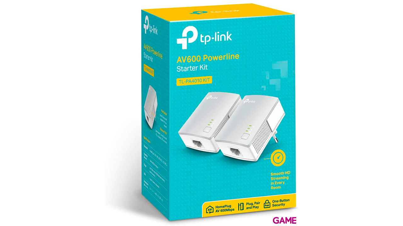TP-LINK TL-PA4010KIT 600 Mbit/s Ethernet Blanco 2uds - PLC-3