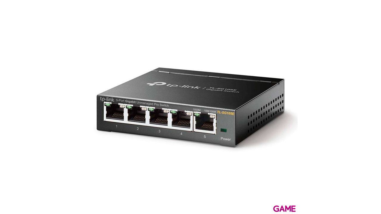 TP-LINK TL-SG105E L2 Gigabit Ethernet (10/100/1000) Negro - Hub Switch-0