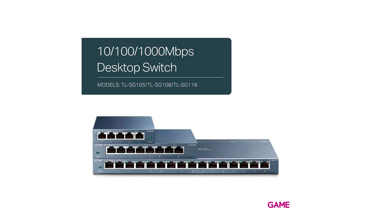 TP-Link TL-SG105 Gigabit Ethernet (10/100/1000) Negro - Hub Switch-2