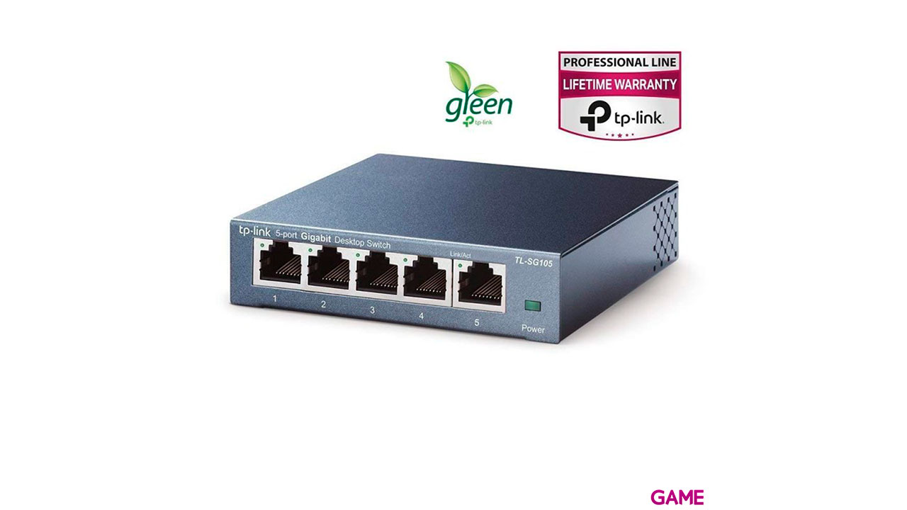 TP-Link TL-SG105 Gigabit Ethernet (10/100/1000) Negro - Hub Switch-3