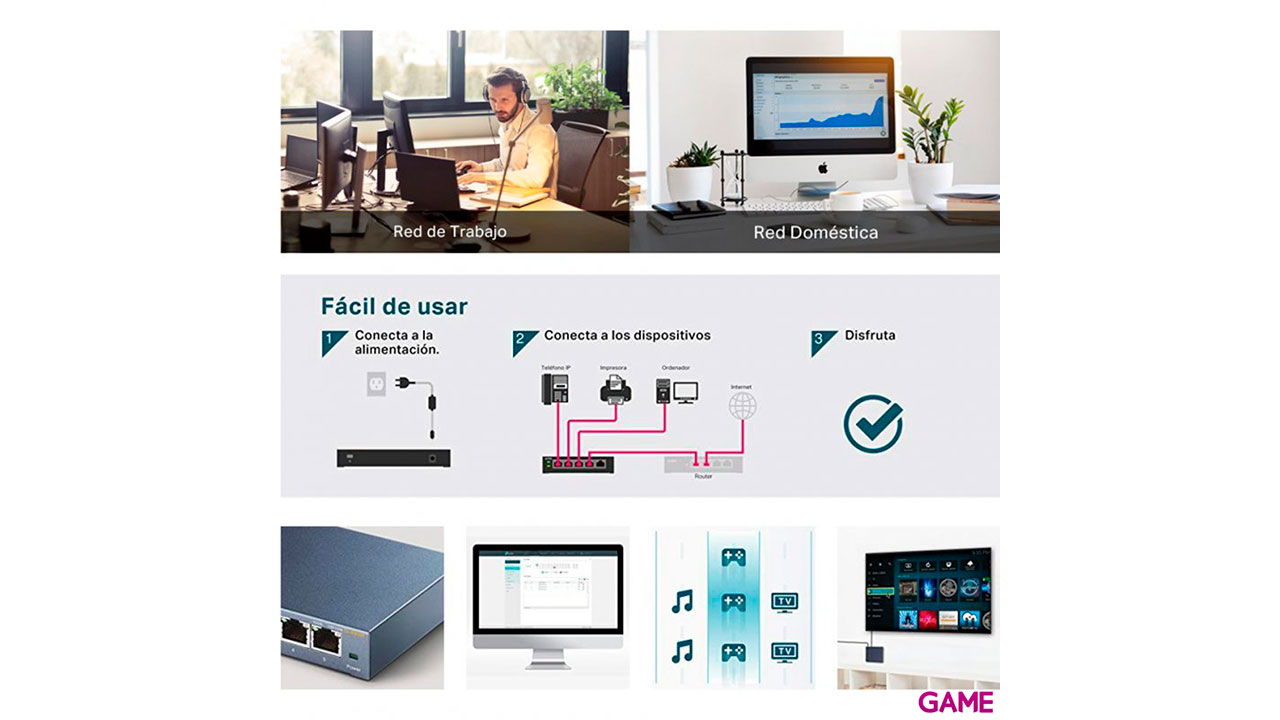TP-Link TL-SG105 Gigabit Ethernet (10/100/1000) Negro - Hub Switch-4