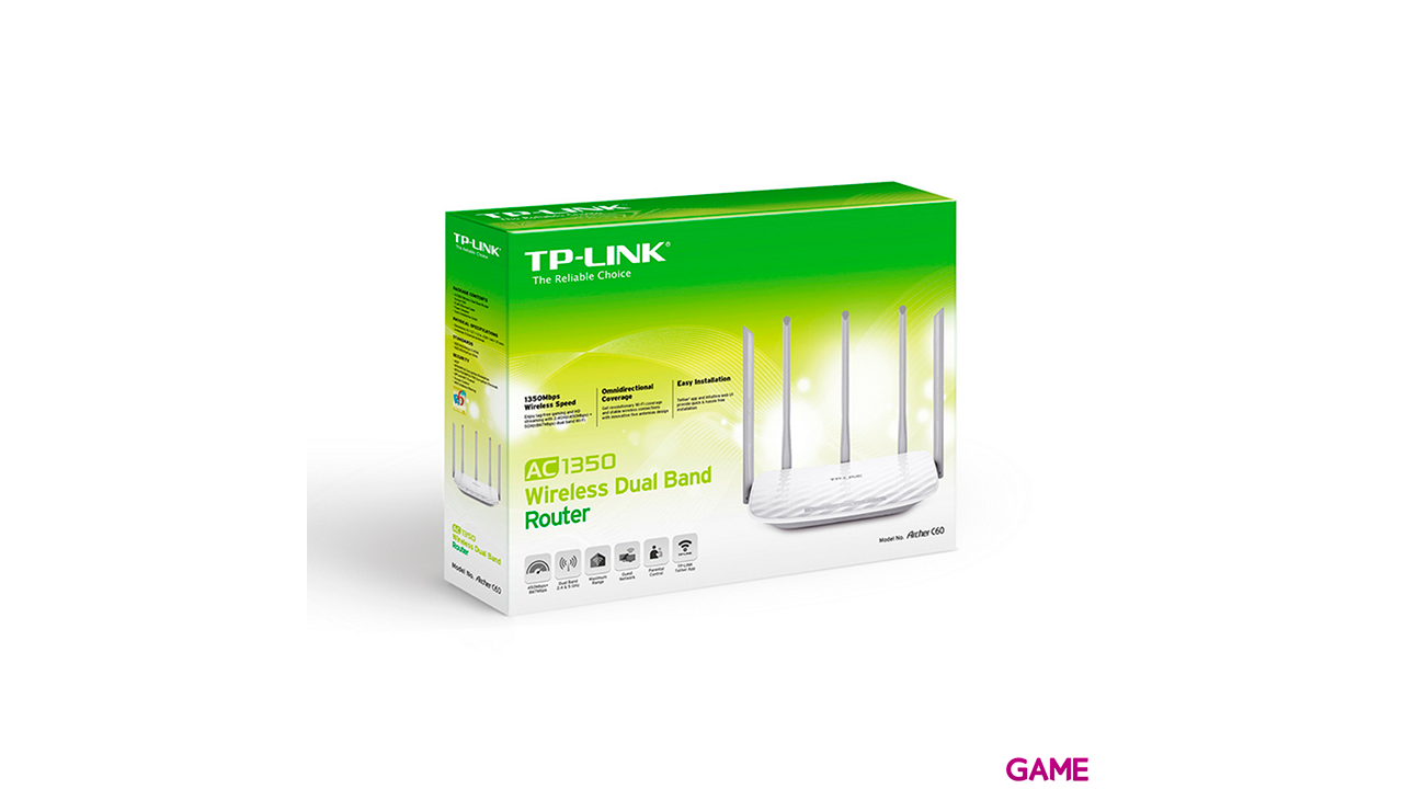 TP-Link Archer C60 Doble banda 2,4 GHz / 5 GHz Ethernet rápido Blanco - Router-0